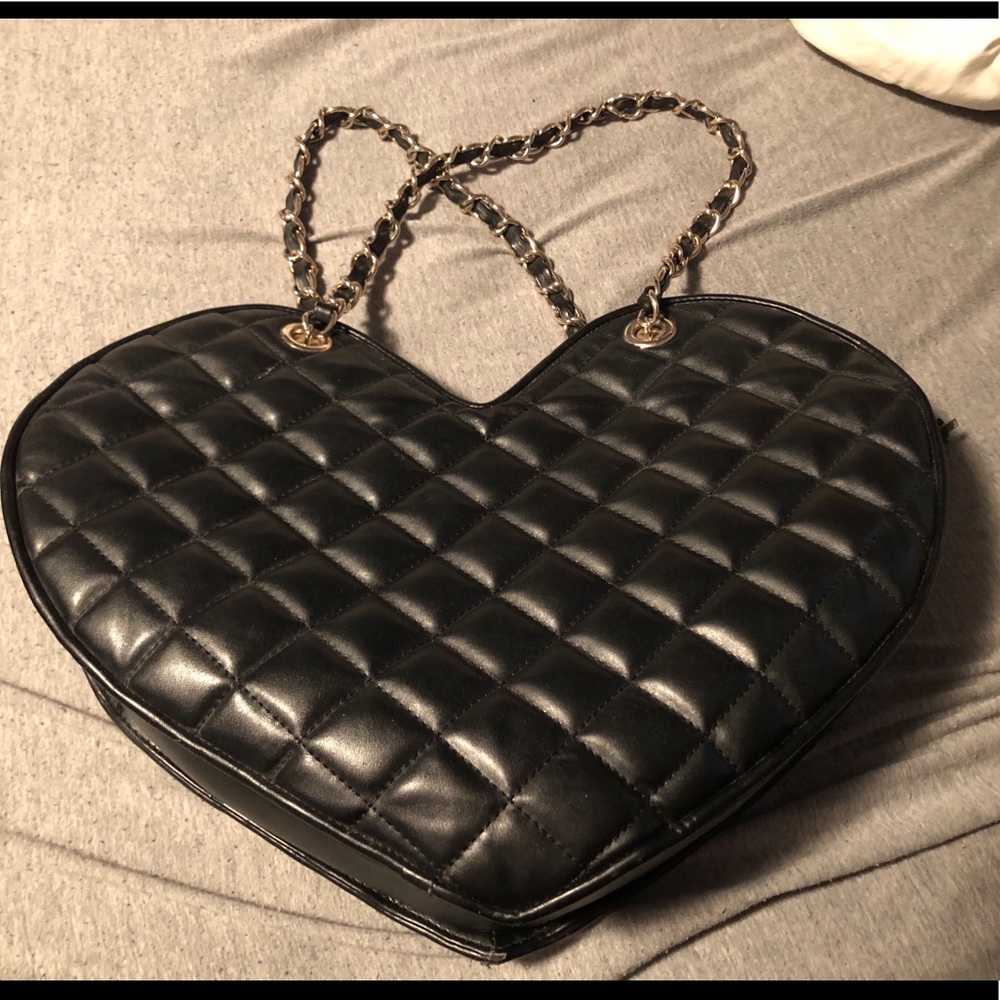 Bebe heart shaped tote